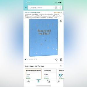 Beauty and the beast recordable storybook